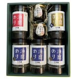 須磨のりセット　卓上型【味3・焼1・塩1】3種5本+海苔佃煮2本詰め合わせ