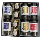 須磨のりセット　卓上型味・焼・塩3種各2本+海苔佃煮4本詰め合わせ