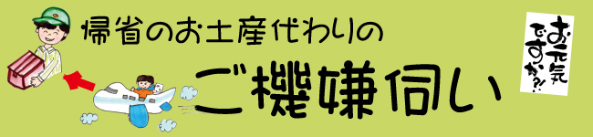 帰省土産代わりのご機嫌伺い