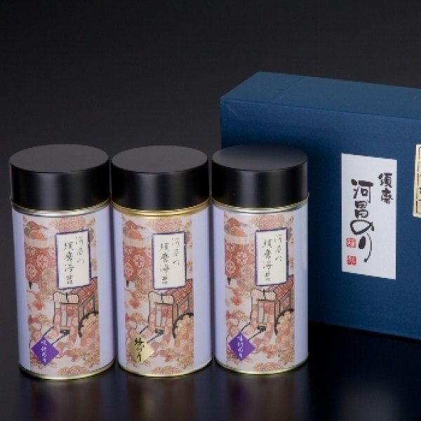 画像1: 2号缶入須磨海苔【味2焼1】3本詰め合わせ (1)