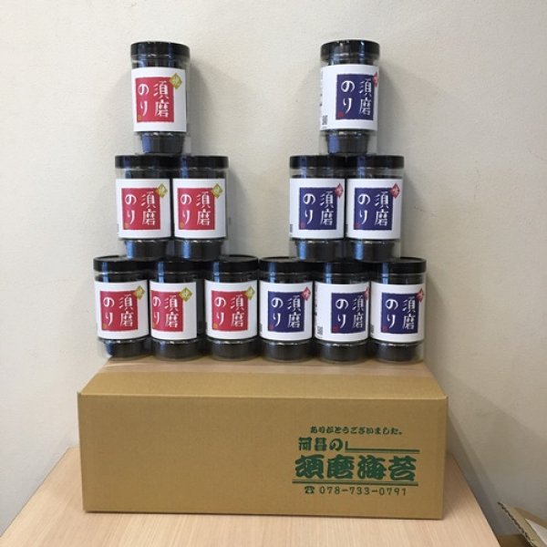 画像1: 【味・焼・塩の3種類から選べます】卓上型須磨のり１２本ダンボール箱詰め合わせ　単品より￥216お得 (1)